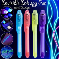 Stylo à lumière UV violet magique pour enfants 2-en-1 Combo lumineux noir pour l'apprentissage du dessin Matériau plastique permanent de 6mm