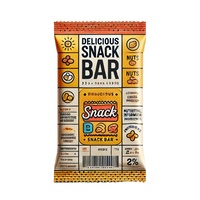 Sachets d'emballage personnalisés imprimés en héliogravure, résistants à l'humidité, refermables, pour petites collations et aliments pour animaux de compagnie, avec fermeture éclair
