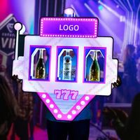 Présentoir de bouteilles de champagne éclairé avec logo personnalisé LED Glorifier pour boîte de nuit