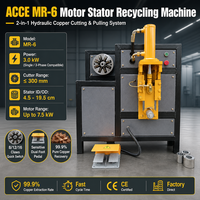 Machine de découpe des extrémités de stator de moteur MR-6 pour le recyclage des stators et le déchiquetage des coques de moteurs électriques à fil de cuivre