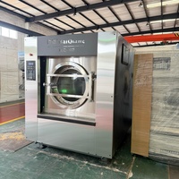 Équipement de blanchisserie industrielle commerciale automatique en acier inoxydable 304, capacité de 100 kg, 50 kg, lave-linge robuste