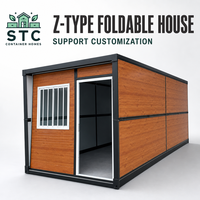 Maison conteneur pliable en Y de 20 pieds prête à être expédiée – Pod de bureau moderne et portable, Tiny House, Pod de vie modulaire, Villa préfabriquée