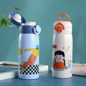 Benutzer definiertes Logo Neue Kinder Wasser flasche niedlichen Edelstahl isolierten Sport wasser flaschen für heißes und kaltes Wasser bpa frei