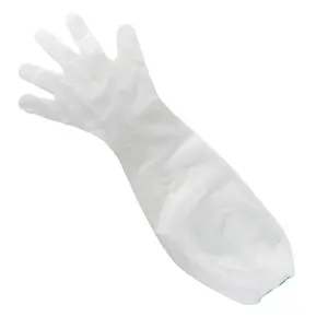 חד פעמי פלסטיק CPE פוליאתילן ארוך כפפות זרוע שרוול אורך ביתי כפפת PE כפפה