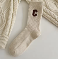 Chaussettes Jacquard en Laine/Nylon Brodé pour Femme, Modèle Standard, Collection Printemps 2026, Design Manchette et Corps, Usage Quotidien, Vente en Gros