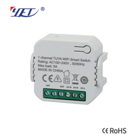 Receptor Wifi YET479 90-240V de 1 Canal, Receptor Universal con Aplicación Tuya, Controlador de Código Abierto para Puerta de Garaje