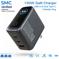 Chargeur mural GaN ToW en gros avec affichage intelligent IA, adaptateur secteur pour ordinateur portable et téléphone, chargeurs et adaptateurs avec prises US, UK, EU