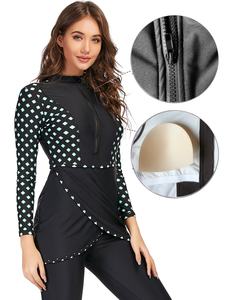 Maillot <span class=keywords><strong>de</strong></span> <span class=keywords><strong>bain</strong></span> musulman Femme Modeste Maillot <span class=keywords><strong>de</strong></span> <span class=keywords><strong>bain</strong></span> islamique Burkini Maillot <span class=keywords><strong>de</strong></span> <span class=keywords><strong>bain</strong></span> couverture complète avec Hijab 3pcs Protection solaire Taille S-6XL - Product Image 2