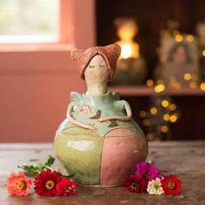 Handmade Fairy <b>Storage</b> Jar Irregular Shape Cartoon Design <b>Tabletop</b> Vase Valentine'S Day Gift Decor - Product Image 2