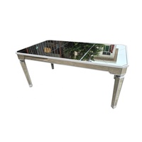 Vente en gros d'usine de salles de banquet de luxe de haute qualité, table de mariage en verre miroir à vendre
