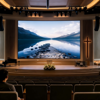 Led Video Duvar Paneli 4m x 6m P1.5 COB Led Ekran 600*337.5mm İç Mekan Kilise Reklam LED Ekran Paneli