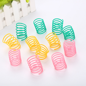 Wholesale Stocked Custom Pet Suppliers Eco-Friendly Plastic Colorful Sturdy Heavy Spiral Spring Fashion Cat <b>Toy</b> - Product Image 5