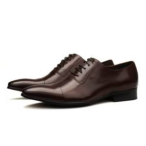 Top luxe Designer explosif chaussures en cuir hommes trois points affaires formel anglais carré Oxford à lacets léger - Product Image 5