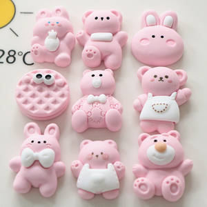 ピンクと白のアクセサリーピンロープDIY手作り素材靴バックル衣類パッチノース13ビーズプラスチック樹脂チャーム - Product Image 3