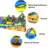 Équipement de terrain de jeu extérieur, toboggan en plastique pour parc d'aventure, usage résidentiel, jeux de jardin écologiques pour école, 5-10 enfants