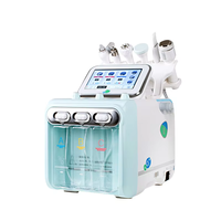 Appareil de soin du visage portable 6 en 1 à hydrogène et oxygène, Hydro Beauty Facial, dermabrasion, nettoyage des pores, hydratation de la peau.