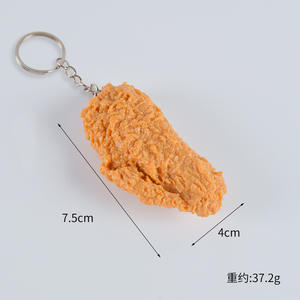 Modèle de simulation de cuisses de poulet pour la nourriture. <span class=keywords><strong>Jouet</strong></span> alimentaire <span class=keywords><strong>KFC</strong></span>-Article d'affichage d'ailes de poulet frit. Fenêtre d'affichage Prop. Porte-clés. - Product Image 5
