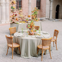 Vente en gros de chaise de salle à manger empilable à dossier en rotin de style rustique pour événement de mariage