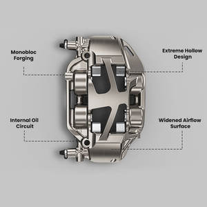 Pinza de Freno Monobloque Forjada TEI GT40-MONO de 4 Pistones, Kit de Rotor de Freno de 285 mm, 296 mm, 330 mm para Fit <span class=keywords><strong>Jazz</strong></span> GE8/GK5/GR9 - Product Image 3