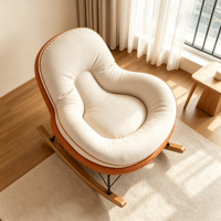 Fauteuil balançoire individuel en métal pour la maison, chaise longue paresseuse en fer, canapé balançoire, chaise à bascule