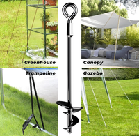 Ancres de sol robustes à visser, accessoires de camping portables et durables pour attache de chien, tente