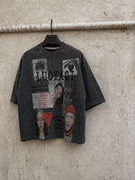 T-shirts personnalisés pour hommes, fabrication sur mesure, impression DTG, t-shirt blanc surdimensionné à col rond, manches courtes, coupe courte et carrée