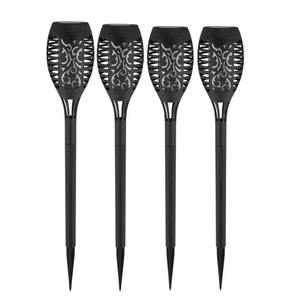 Lámpara Solar Hejia con Forma de Llama, 12 LED, Decoración de Jardín, Luz Solar para Insertar en el Suelo, Activación por Voz, en Stock - Product Image 2