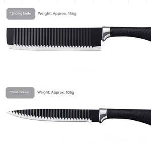 Juego de cuchillos de corte de precisión duradero ambidiestro de acero inoxidable ergonómico de 6 piezas, revestimiento antiadherente, regalo de cocina para el hogar presentado - Product Image 6