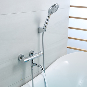 Robinet thermostatique de bain-douche à corps chromé avec cartouche céramique et levier unique - Product Image 2