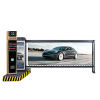 Barrera de Seguridad con Iluminación LED y Control Remoto, Barrera Automática para Entrada de Fábrica