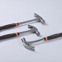 Marteau à griffes industriel de qualité américaine en gros, logo/couleur OEM disponible, entièrement en acier, manche en fibre de verre, poignée ergonomique