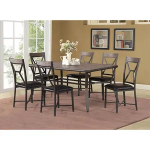 Conjunto de comedor moderno, mesa de cocina y sillas, 7 piezas