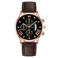 Jam Tangan Pria Kalender Tiga Mata Ramah Lingkungan Trendi Laris Manis untuk Perdagangan Luar Negeri dari Produsen, Casing Aloi, Quartz