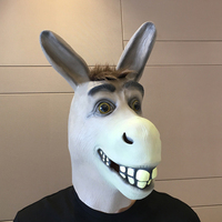Masque en latex original de l'usine, masque de âne de luxe, animal sauvage mignon, cosplay, masque de fête amusant pour Halloween pour adulte