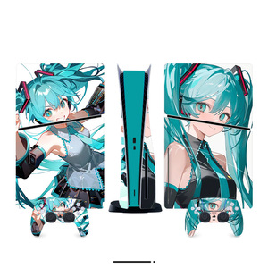 Vinilo adhesivo para consola PS5 con diseño de chica anime para jugadores de videojuegos - Product Image 1