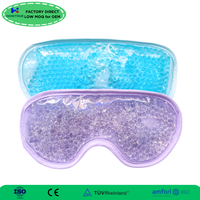 Masque oculaire de sommeil double face en peluche douce pour la thérapie par le froid, les soins de santé et le soulagement du stress, avec perles de gel PVC, compresse froide et massage