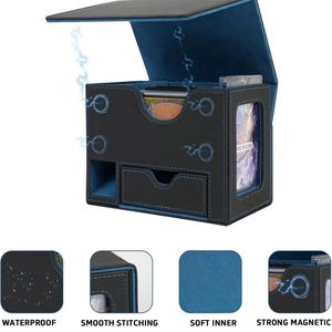 Boîte de rangement pour cartes TCG avec tour à dés, étui de rangement pour cartes Magic the Gathering Commander Yugioh, grande capacité, coins carrés - Product Image 5
