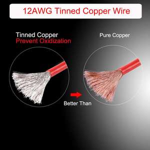 كابل تمديد CHSUX SAE 16AWG بطول 12 بوصة، موصل سريع ثنائي السن، معزول بالـ PVC، نواة نحاسية، 12 فولت/220 فولت، للسيارات ولوحات الطاقة الشمسية - Product Image 3