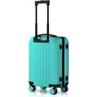 Emay New Designer Valise à roulettes en aluminium noir Valise rigide en ABS Bagages de voyage à main Valises