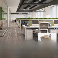 Poste de travail modulaire en bois moderne avec cloison, tableau blanc mobile, table de réunion, bureau informatique et tiroir à dossiers