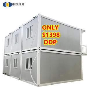 CGCH case prefabbricate di lusso da 20 piedi con cucina, bagno casa container nera con uso in <span class=keywords><strong>hotel</strong></span> con una camera da letto - Product Image 1