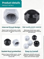 Bouchon anti-poussière en plastique à filetage femelle pour vanne d'arrêt de climatiseur 1/4" 3/8" 1/2" 5/8" 3/4" – Bouchon d'étanchéité pour tuyau de réfrigérant AC