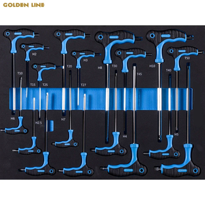 خزانة أدوات تصليح السيارات زرقاء بسبعة أدراج قابلة للقفل، مجموعة أدوات 310 قطعة، مصنوعة من الصلب والحديد لتخزين الورش والجراجات، تدعم OEM وOBM - Product Image 5