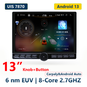 Lodark UIS7870 Radio de coche Android de 13 pulgadas con botón de perilla, tipo marco, 6nm, Android 13, refrigeración por ventilador, Octa Core, reproductor multimedia Android para coche - Product Image 1