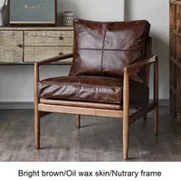 Fauteuil en cuir capitonné de style nordique, design traditionnel pour le bureau, l'usage commercial et de loisirs, pour bar et salon
