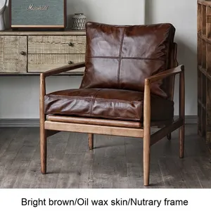 İskandinav tarzı tek püsküllü ofis ticari ve eğlence kullanımı için deri kanepe sandalye geleneksel tasarım Bar & oturma odası - Product Image 2