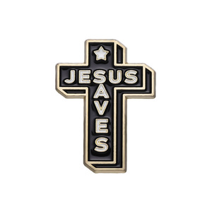 Pas de fabricant quantité minimale de commande de haute qualité niveau amusant épingles personnalisé émail épinglette croix jésus prier épingle - Product Image 5
