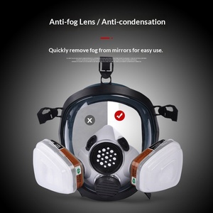 Máscara de Gas de Protección <span class=keywords><strong>Facial</strong></span> Completa de Goma y Plástico <span class=keywords><strong>para</strong></span> Pintura en Aerosol, Pesticidas, Soldadura, Incendios, Industria Química, Polvo, Antivaho - Product Image 3