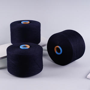 नेवी ब्लू कॉटन चेकआउट कपड़े, कपास धागा, पुनर्नवीनीकरण पॉलिएस्टर-कपास धागा, 6-10 गिनती पुनर्नवीनीकरण कपास धागे - Product Image 4