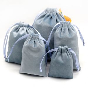 Luxurious and Soft Velvet Jewelry <b>Small</b> <b>Gift</b> Drawstring Pouch Custom logo Handmade Velvet Dust <b>Bag</b> for Gemstone Bangle Necklace - Product Image 6